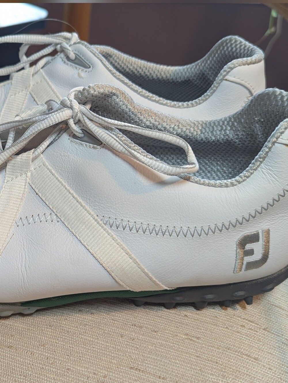 Mens FootJoy Contour Casual 55206 Golf Shoes White Leather Size 11 1/2 XW